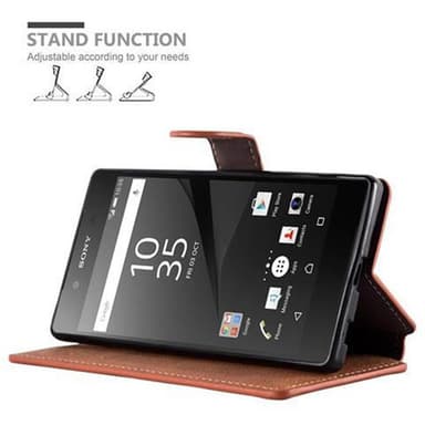 Sony Xperia Z5 Plånboksfodral Skal (Brun)
