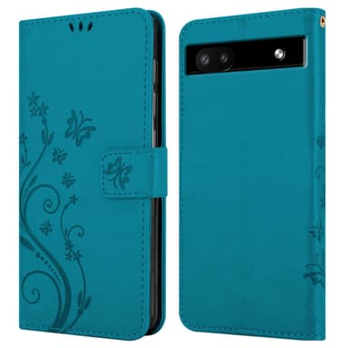 Google PIXEL 6A Plånboksfodral Skal (Blå)
