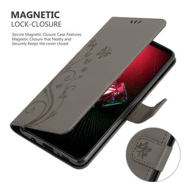 Asus ROG Phone 5 Plånboksfodral Skal (Grå)