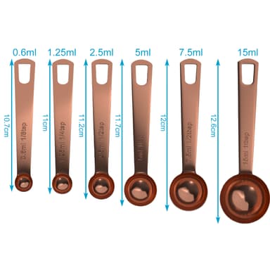Mätsked 6 Delar Set (roséguld)