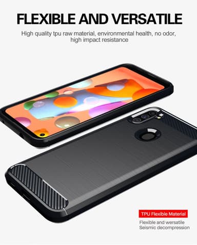 Samsung Galaxy A11 / M11 Skal Fodral Case (Svart)