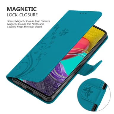 Samsung Galaxy M53 5G Plånboksfodral Skal (Blå)