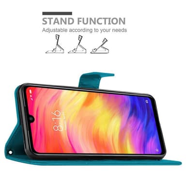 Xiaomi RedMi NOTE 7 Plånboksfodral Skal (Blå)