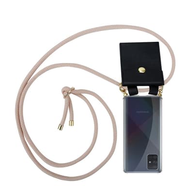 Samsung Galaxy A71 4G Skal Fodral Kedja (Rosa)