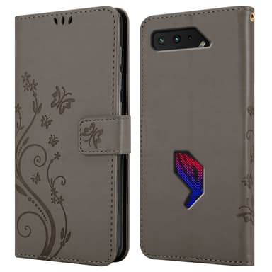 Asus ROG Phone 5 Plånboksfodral Skal (Grå)