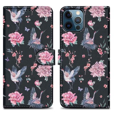 iPhone 13 PRO MAX Plånboksfodral Skal (Svart)