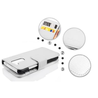 Skal LG G2 MINI Plånboksfodral (Vit)