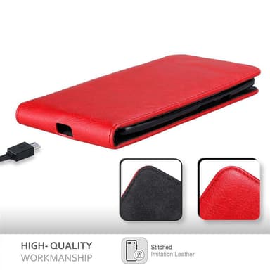 Motorola MOTO X PLAY Flipfodral Skal (Röd)