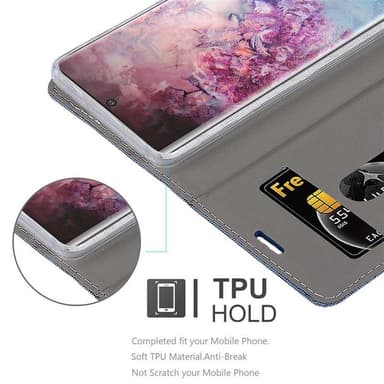 Samsung Galaxy NOTE 10 PLUS Plånboksfodral Skal (Blå)