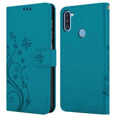 Samsung Galaxy A11 / M11 Plånboksfodral Skal (Blå)