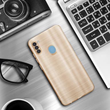Samsung Galaxy A11 / M11 Skal Fodral Case (Guld)