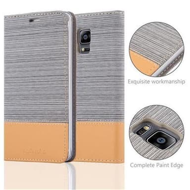 Samsung Galaxy NOTE EDGE Plånboksfodral Skal (Grå)