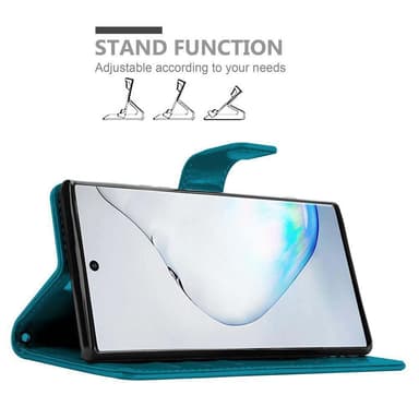 Samsung Galaxy NOTE 10 Plånboksfodral Skal (Blå)