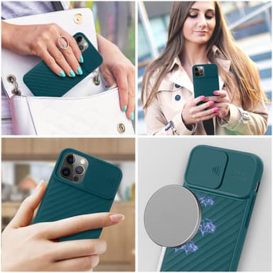iPhone 12 PRO MAX Skal Fodral Case (Grön)