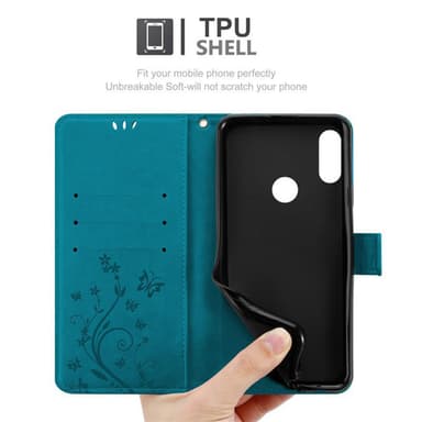 Xiaomi RedMi NOTE 7 Plånboksfodral Skal (Blå)