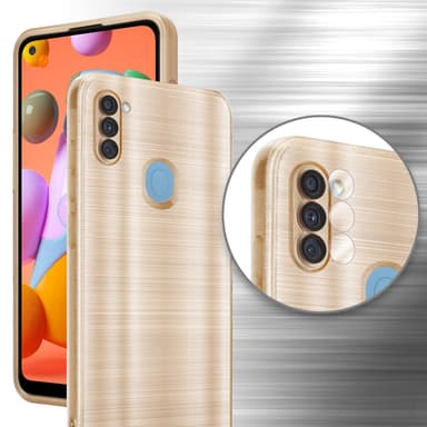 Samsung Galaxy A11 / M11 Skal Fodral Case (Guld)