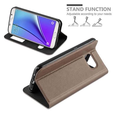 Samsung Galaxy NOTE 5 Plånboksfodral Skal (Brun)