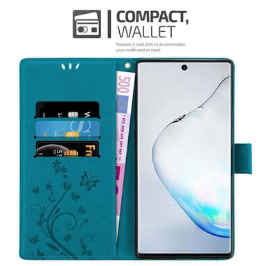 Samsung Galaxy NOTE 10 Plånboksfodral Skal (Blå)