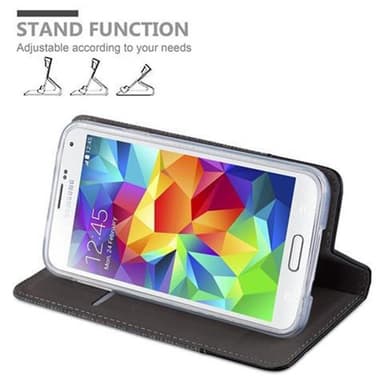 Samsung Galaxy S5 / S5 NEO Plånboksfodral Skal (Grå)