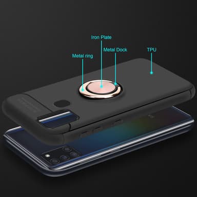 Samsung Galaxy A21s Skal Fodral Case (Svart)