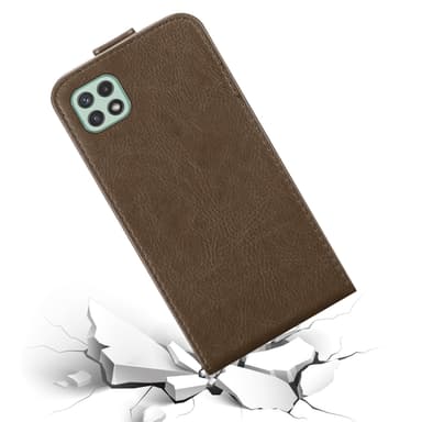 Samsung Galaxy A22 5G Flipfodral Skal (Brun)