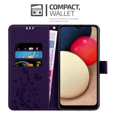 Samsung Galaxy A02s Plånboksfodral Skal (Lila)