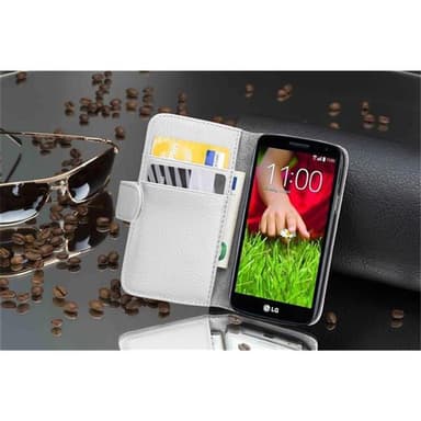 Skal LG G2 MINI Plånboksfodral (Vit)
