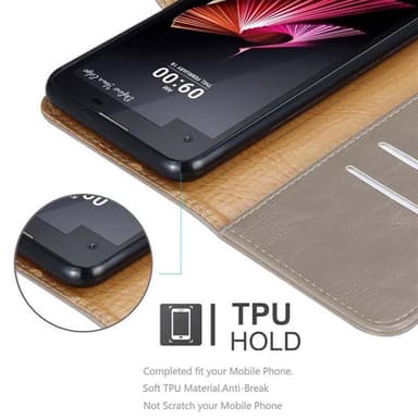 LG X SCREEN Plånboksfodral Skal (Brun)