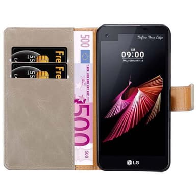 LG X SCREEN Plånboksfodral Skal (Brun)