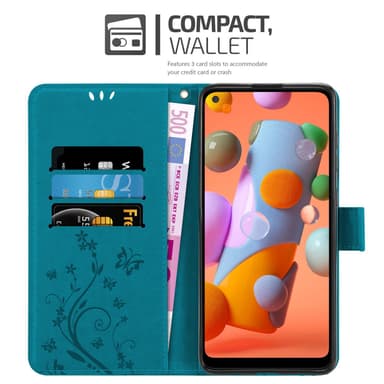 Samsung Galaxy A11 / M11 Plånboksfodral Skal (Blå)