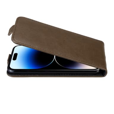 iPhone 14 PRO Flipfodral Skal (Brun)