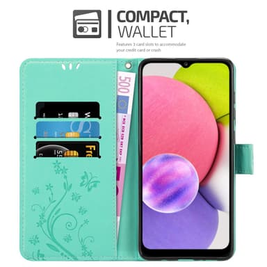 Samsung Galaxy A03s Plånboksfodral Skal (Turkos)