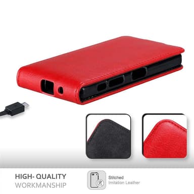 Sony Xperia Z5 COMPACT Flipfodral Skal (Röd)
