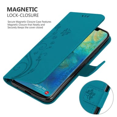 Huawei MATE 20 PRO Plånboksfodral Skal (Blå)