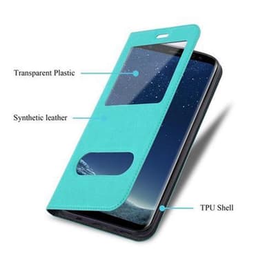Samsung Galaxy S8 PLUS Plånboksfodral Skal (Turkos)