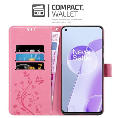 OnePlus 9RT 5G Plånboksfodral Skal (Rosa)