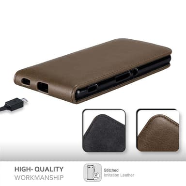 Sony Xperia M5 Flipfodral Skal (Brun)