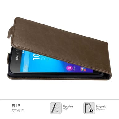 Sony Xperia M5 Flipfodral Skal (Brun)
