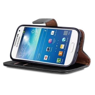 Samsung Galaxy S4 MINI Plånboksfodral Skal (Svart)