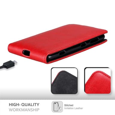 Nokia Lumia 625 Flipfodral Skal (Röd)