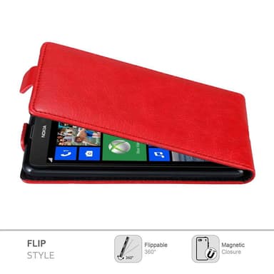 Nokia Lumia 625 Flipfodral Skal (Röd)