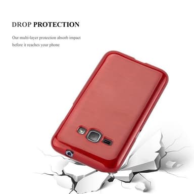 Samsung Galaxy J1 2016 Skal Fodral Case (Röd)