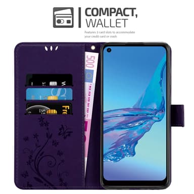 Oppo A53s Plånboksfodral Skal (Lila)