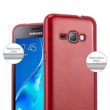 Samsung Galaxy J1 2016 Skal Fodral Case (Röd)