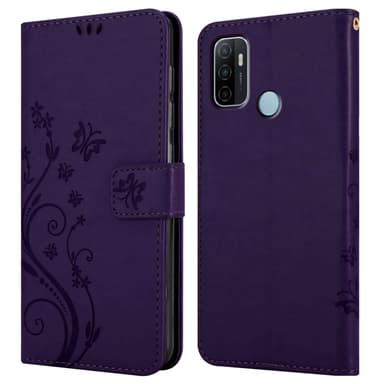Oppo A53s Plånboksfodral Skal (Lila)