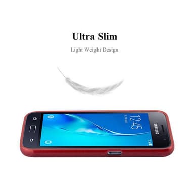 Samsung Galaxy J1 2016 Skal Fodral Case (Röd)