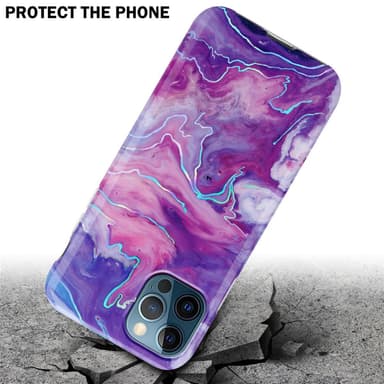 iPhone 12 PRO MAX Plånboksfodral Skal (Lila)
