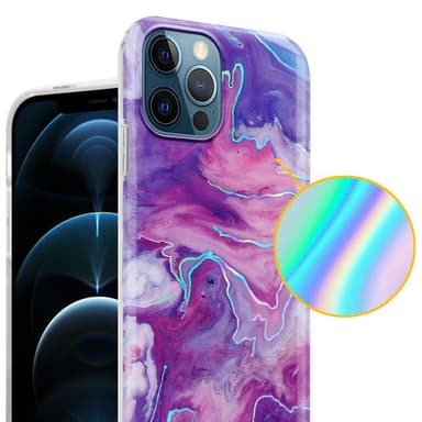 iPhone 12 PRO MAX Plånboksfodral Skal (Lila)