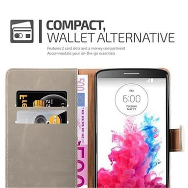 LG G3 Plånboksfodral Skal (Brun)