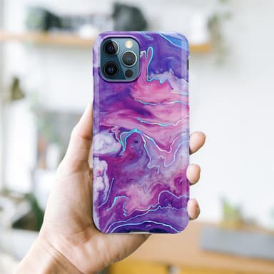 iPhone 12 PRO MAX Plånboksfodral Skal (Lila)